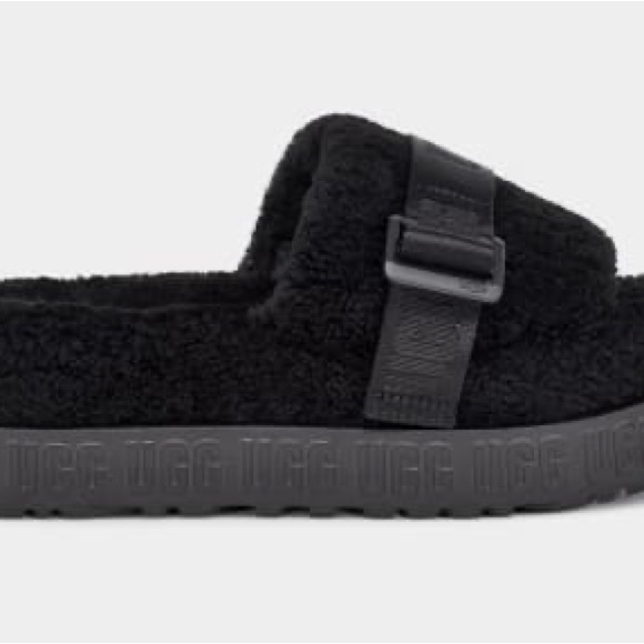 NIB Ugg Fluffita Platform Slides Black Sz 7 - Picture 4 of 8
